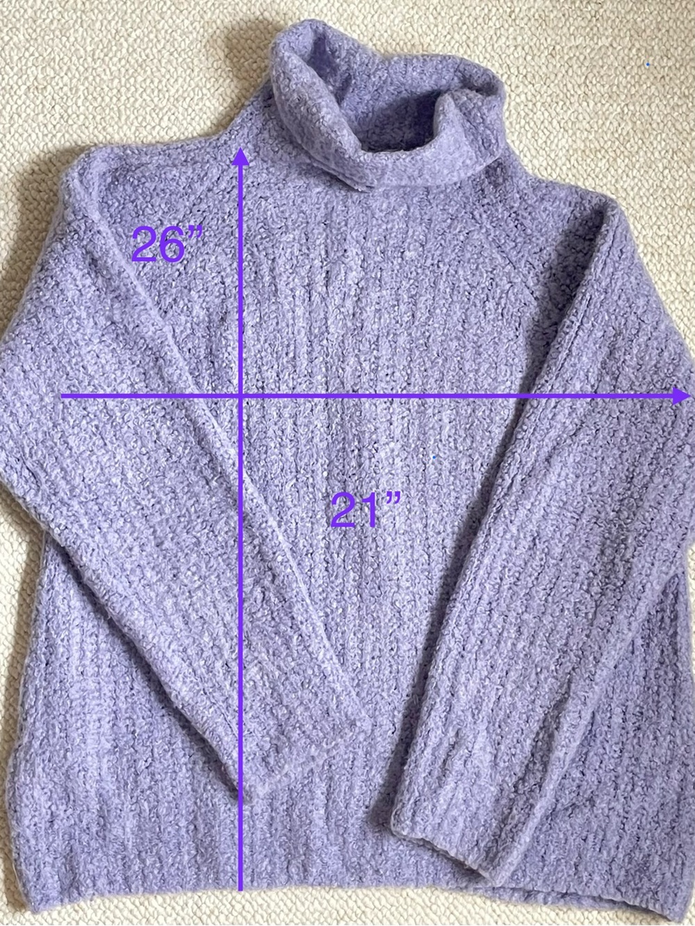 Marc Cain Large Alpaca Blend Cowl neck Sweater. Lavender Colour